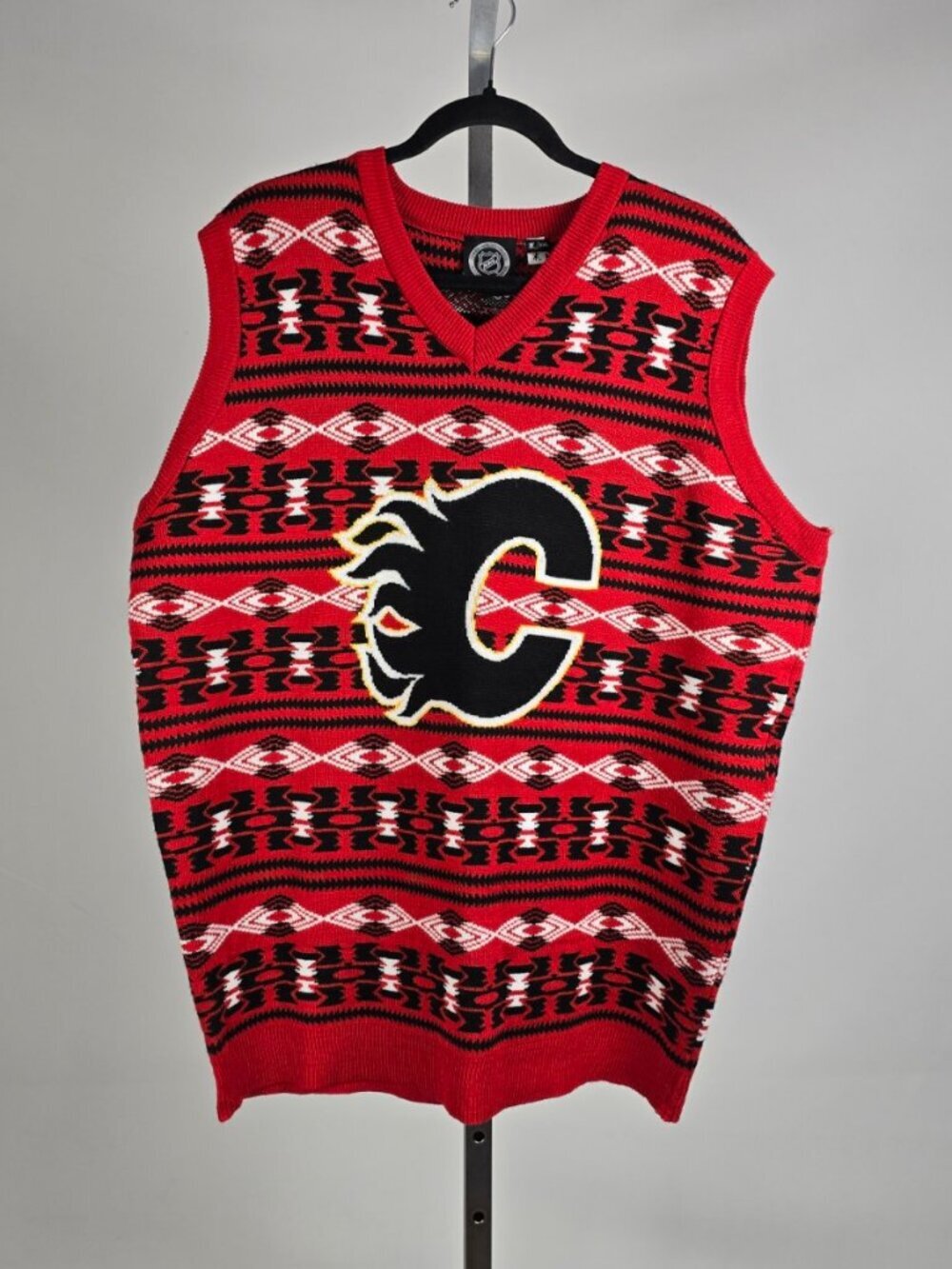 NHL Calgary Flames Knit Sweater Vest – XXL